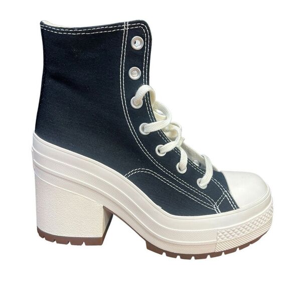 New Men Converse Chuck 70 De Luxe Heel Shoes Sneaker Boots Black - A05347C - Picture 8 of 9